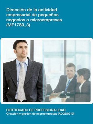 cover image of MF1789_3--Dirección de la actividad empresarial de pequeños negocios o microempresas